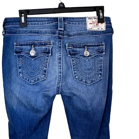 True Religion Halle Capri Distressed Jeans Size 29 - Picture 6 of 10